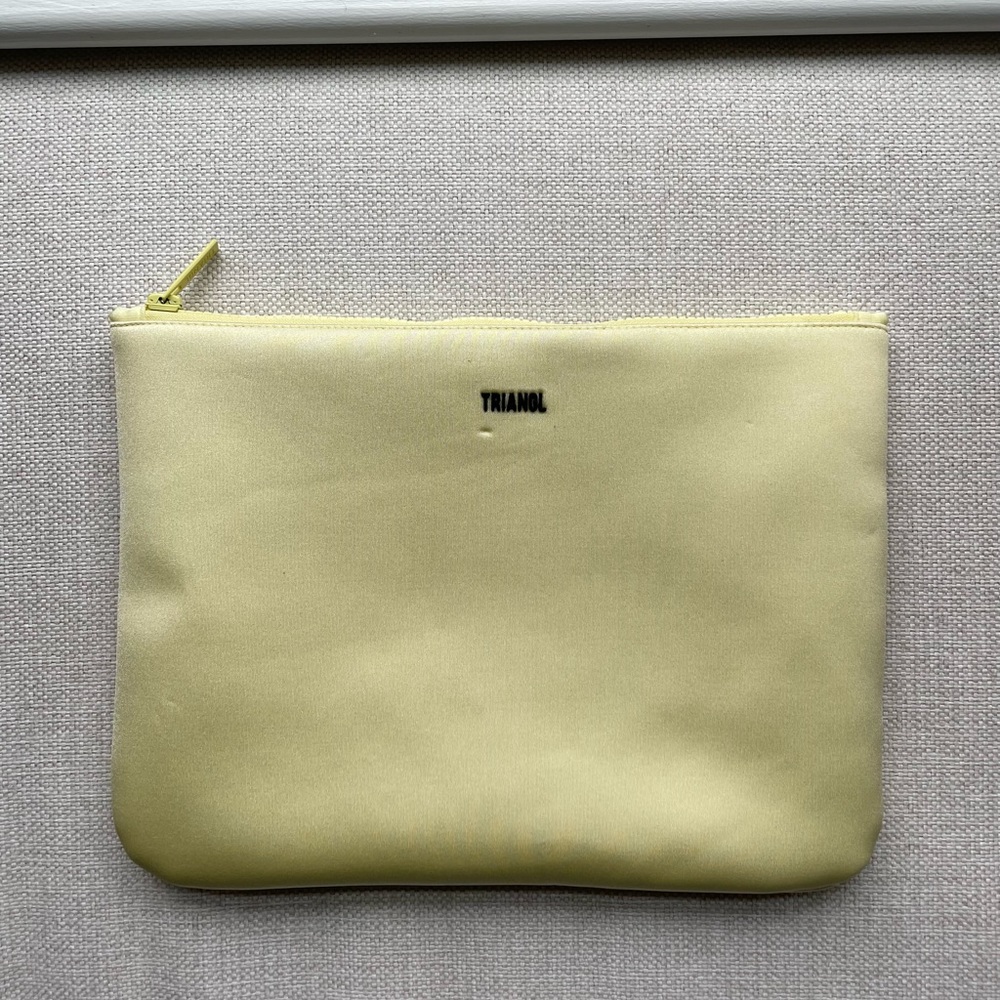 triangl bathing suit zipper bag yellow